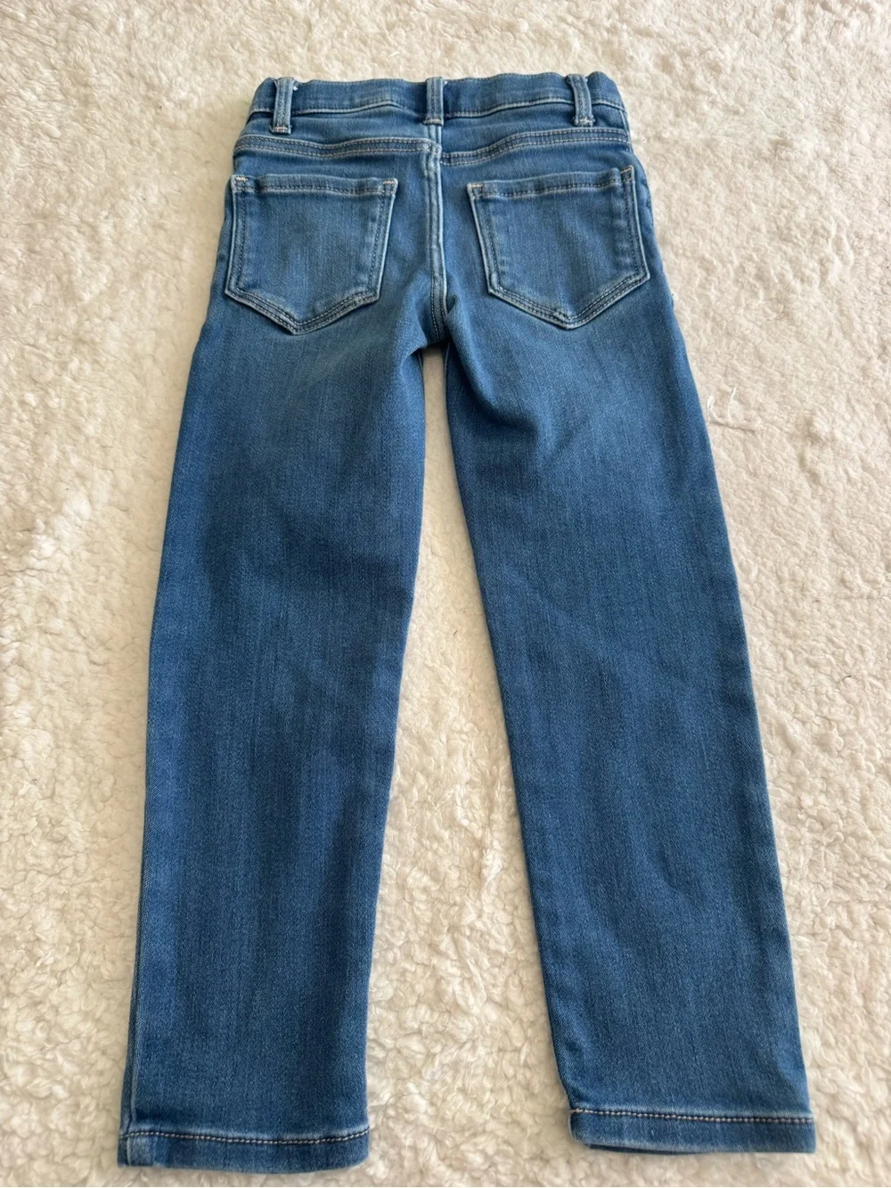 OshKosh B'gosh Blue Denim Jeans with Rainbow Heart & Yellow Smile Patches
